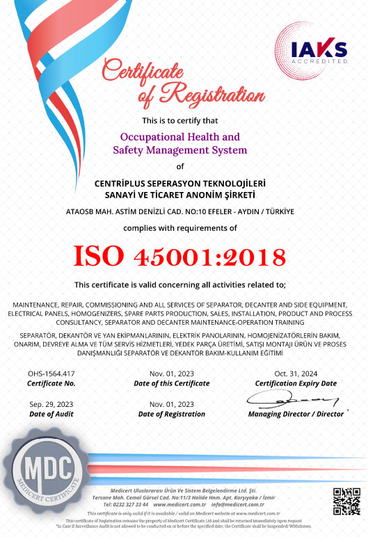 certificate iso 45001